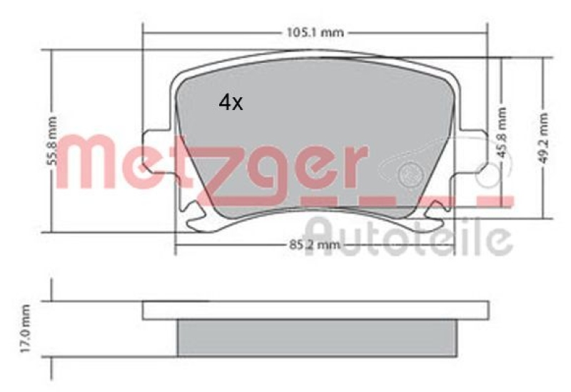 METZGER BREMSSCHEIBEN Ø282 + BREMSBELÄGE Vorne passend für VW Golf V 1.4 16V 1K1