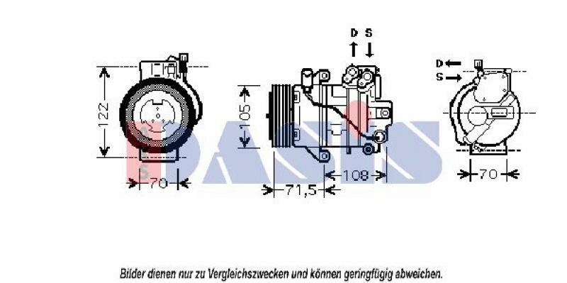 AKS DASIS Kompressor, Klimaanlage 851845N