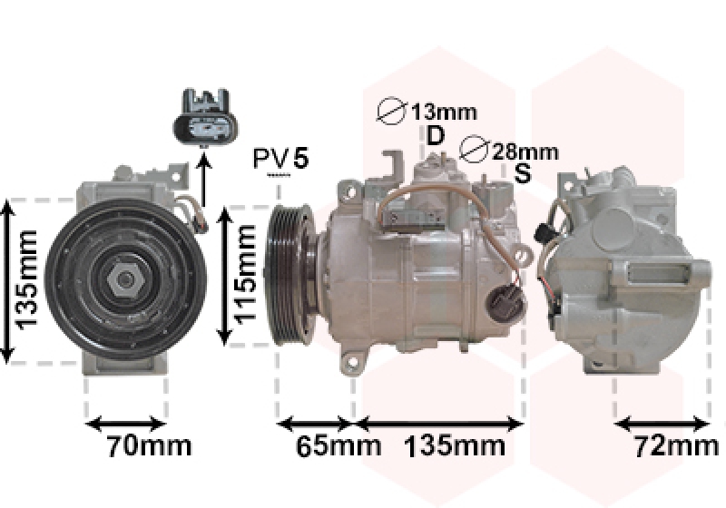 VAN WEZEL Compressor, air conditioning