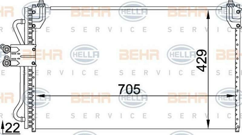HELLA Condenser, air conditioning
