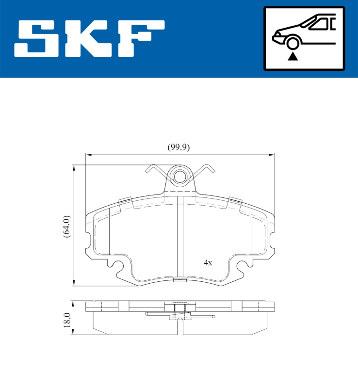 SKF Bremsbelagsatz, Scheibenbremse