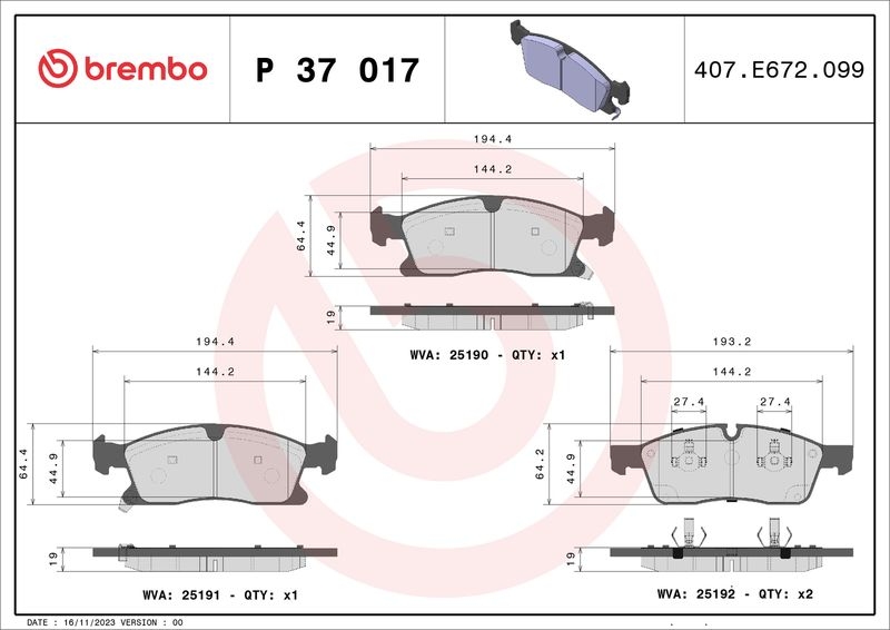 Brembo Bremsscheiben 330mm + Bremsbeläge Vorne Hinten passend für Jeep Cherokee