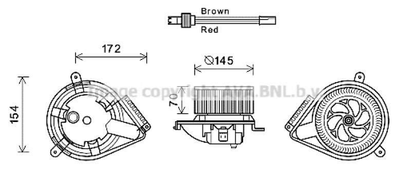 AVA QUALITY COOLING Elektromotor, Innenraumgebläse