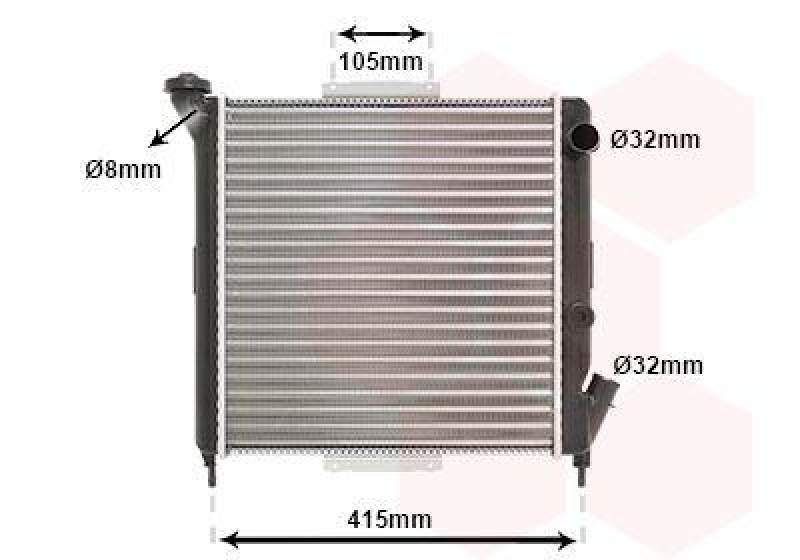 VAN WEZEL Radiator, engine cooling