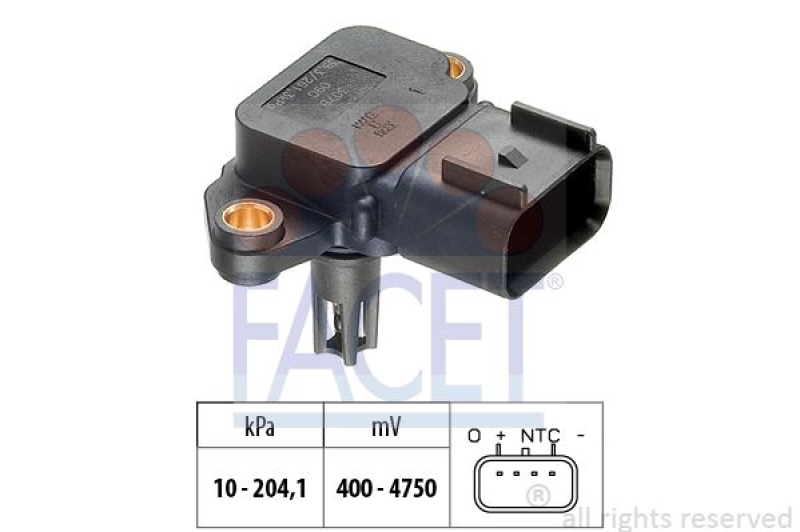 FACET Air Pressure Sensor, height adaptation Made in Italy - OE Equivalent