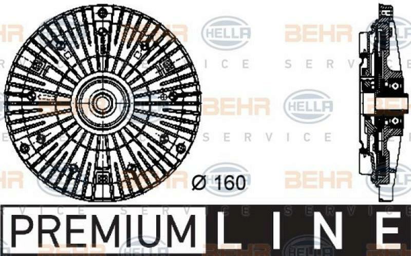 HELLA Clutch, radiator fan BEHR HELLA SERVICE *** PREMIUM LINE ***