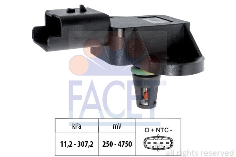 FACET Sensor, Abgasdruck Made in Italy - OE Equivalent