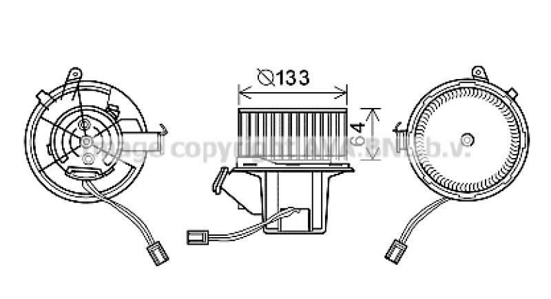 AVA QUALITY COOLING Elektromotor, Innenraumgebläse