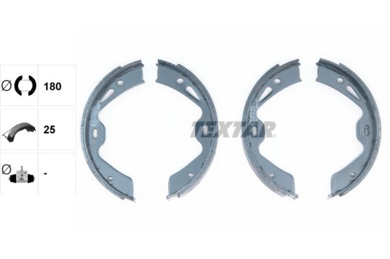 TEXTAR Brake Shoe Set, parking brake