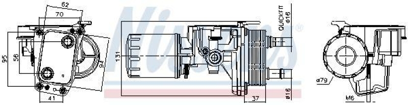 NISSENS Oil Cooler, engine oil