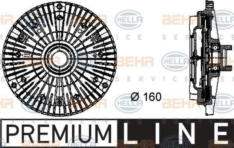 HELLA Clutch, radiator fan BEHR HELLA SERVICE *** PREMIUM LINE ***