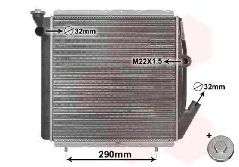 VAN WEZEL Radiator, engine cooling *** IR PLUS ***