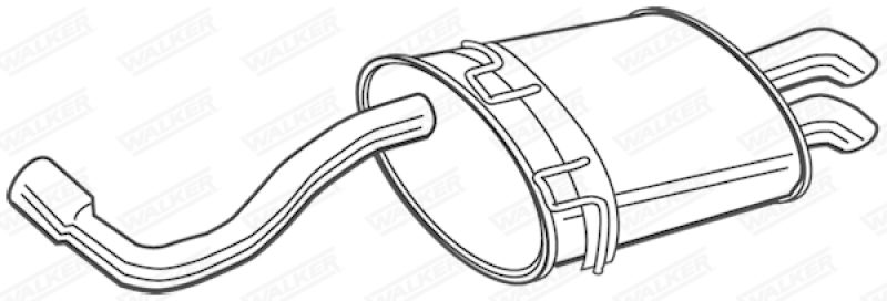 WALKER Endschalld&auml;mpfer 22348