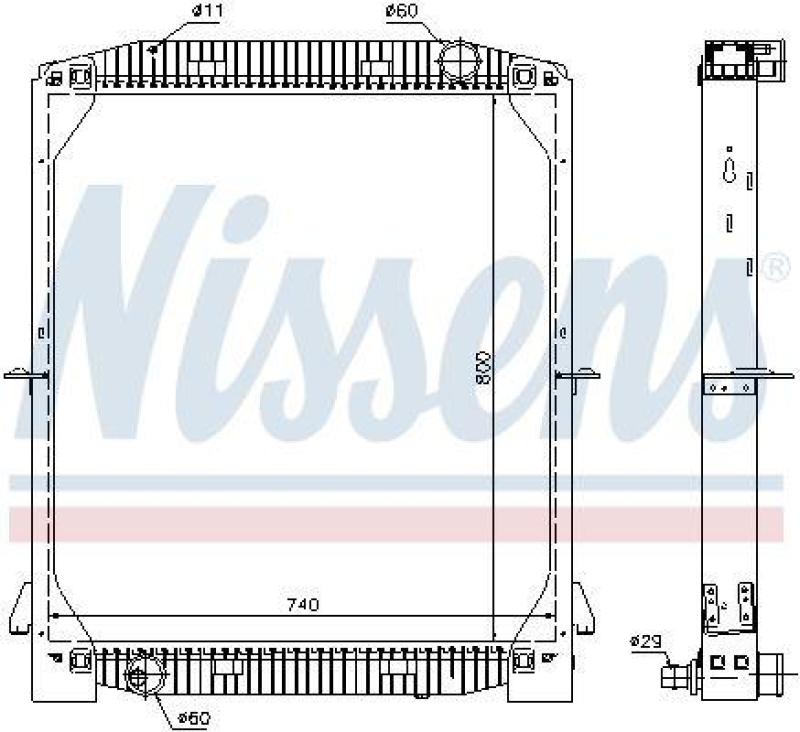 NISSENS Radiator, engine cooling
