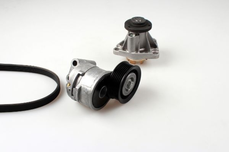 HEPU Water Pump + V-Ribbed Belt Set
