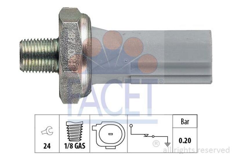 FACET Oil Pressure Switch Made in Italy - OE Equivalent