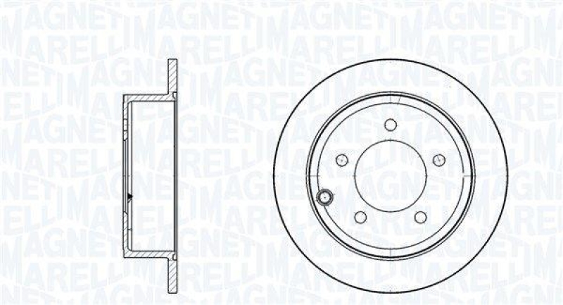 2x MAGNETI MARELLI Bremsscheibe 360406080100