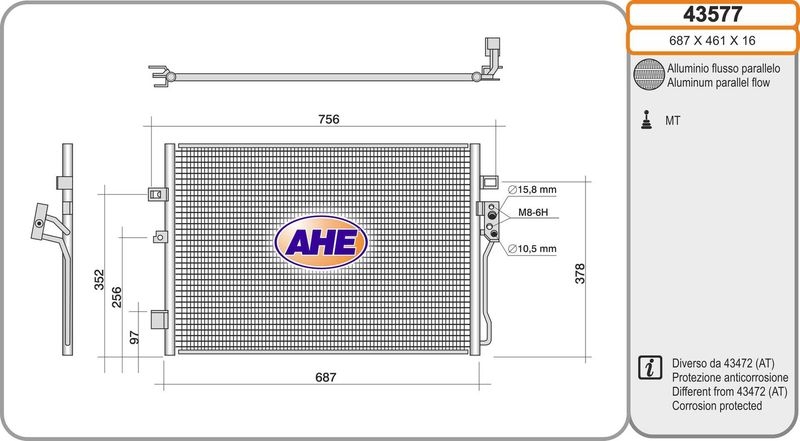 AHE Condenser, air conditioning