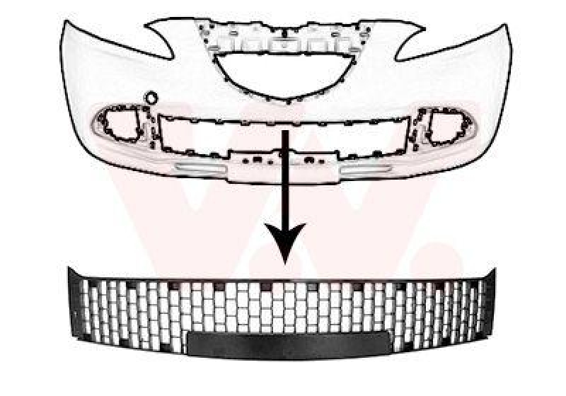 VAN WEZEL Ventilation Grille, bumper