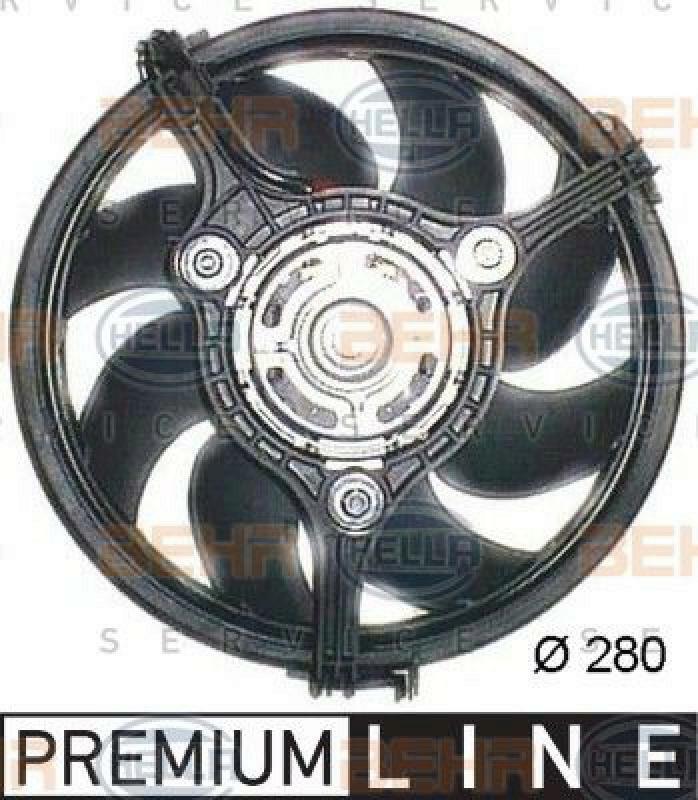 HELLA Fan, radiator BEHR HELLA SERVICE *** PREMIUM LINE ***