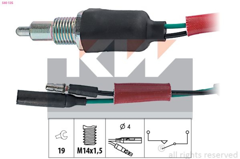 KW Schalter, Rückfahrleuchte Made in Italy - OE Equivalent
