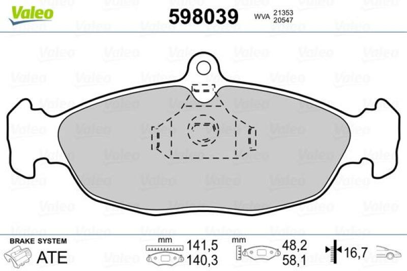 VALEO Brake Pad Set, disc brake