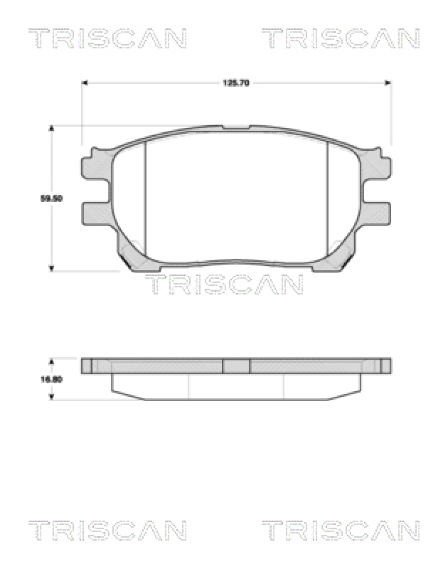 TRISCAN Brake Pad Set, disc brake