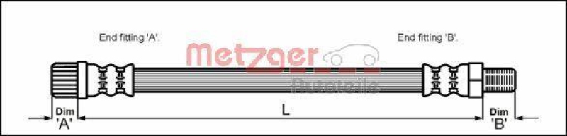 METZGER Bremsschlauch 4111162