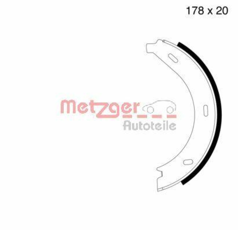 METZGER Brake Shoe Set, parking brake