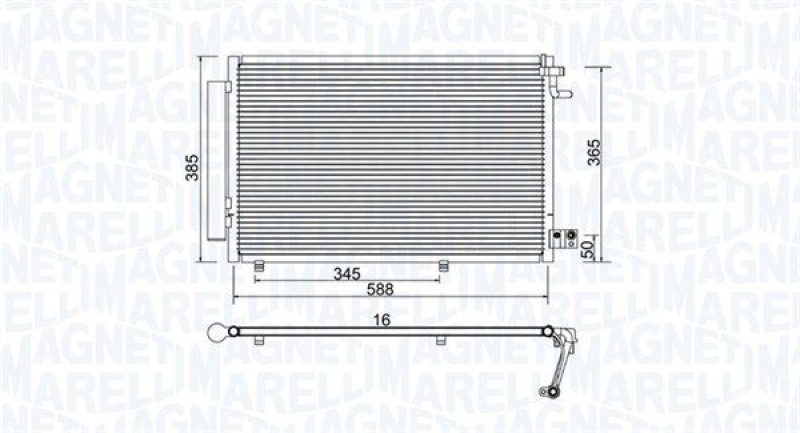 MAGNETI MARELLI Condenser, air conditioning