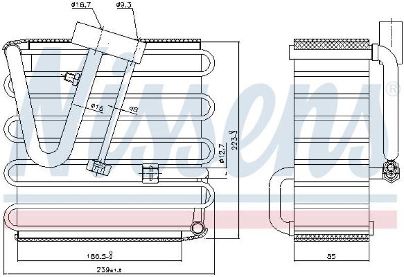 NISSENS Evaporator, air conditioning