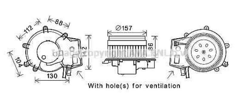 AVA QUALITY COOLING Elektromotor, Innenraumgebläse