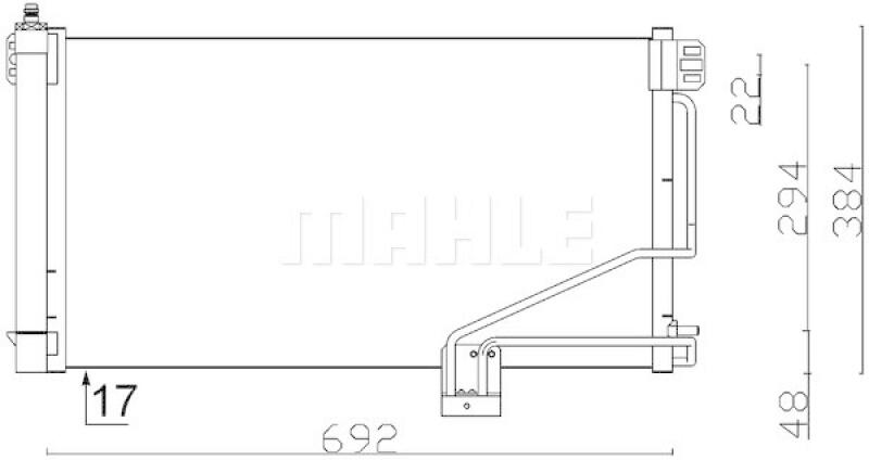 MAHLE Kondensator, Klimaanlage BEHR AC 347 001S
