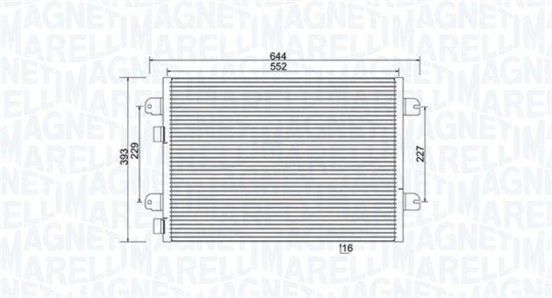 MAGNETI MARELLI Kondensator, Klimaanlage