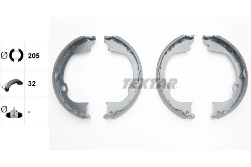 TEXTAR Brake Shoe Set, parking brake