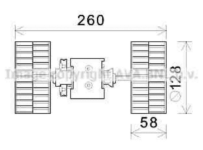 AVA QUALITY COOLING Elektromotor, Innenraumgebläse