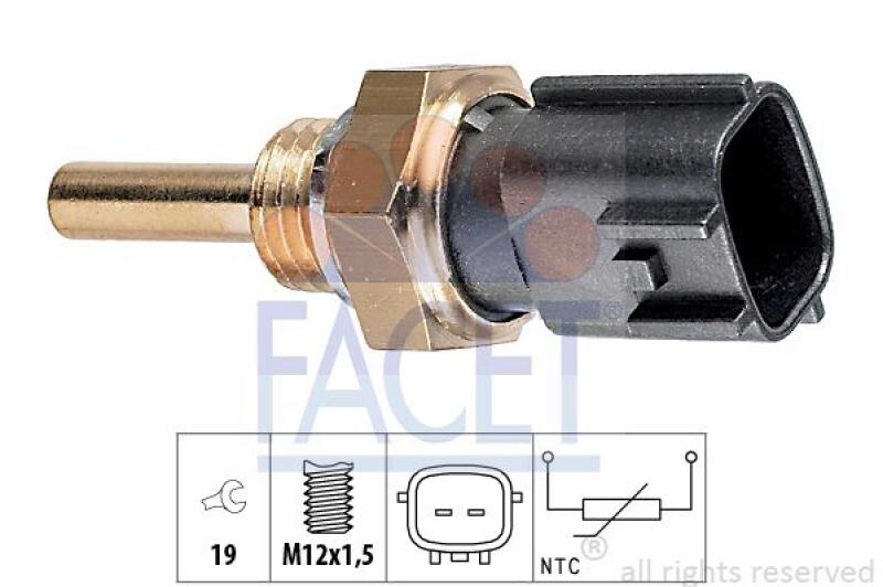 FACET Sensor, Kühlmitteltemperatur Made in Italy - OE Equivalent