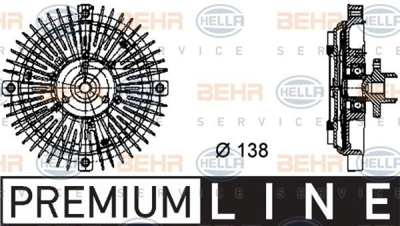 HELLA Kupplung, Kühlerlüfter BEHR HELLA SERVICE *** PREMIUM LINE ***