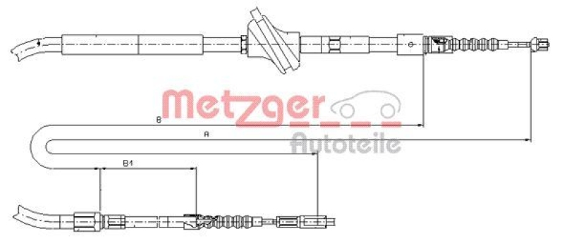 METZGER Cable Pull, parking brake