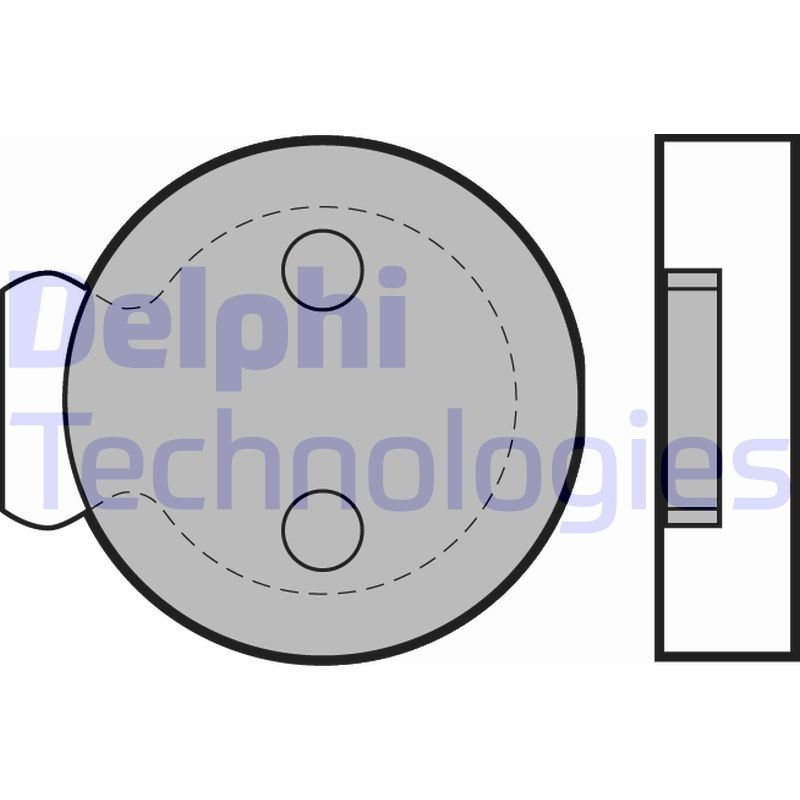 DELPHI Brake Pad Set, disc parking brake