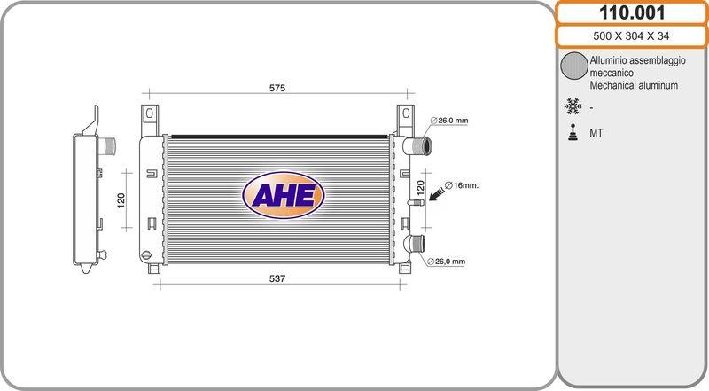 AHE Radiator, engine cooling