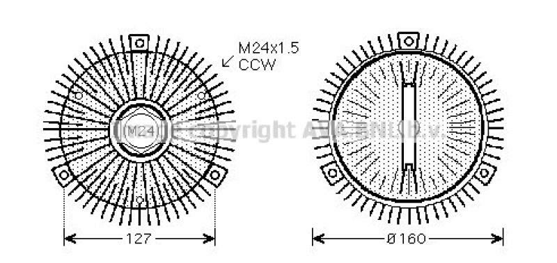 AVA QUALITY COOLING Clutch, radiator fan
