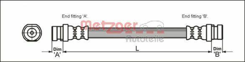 METZGER Bremsschlauch 4111168