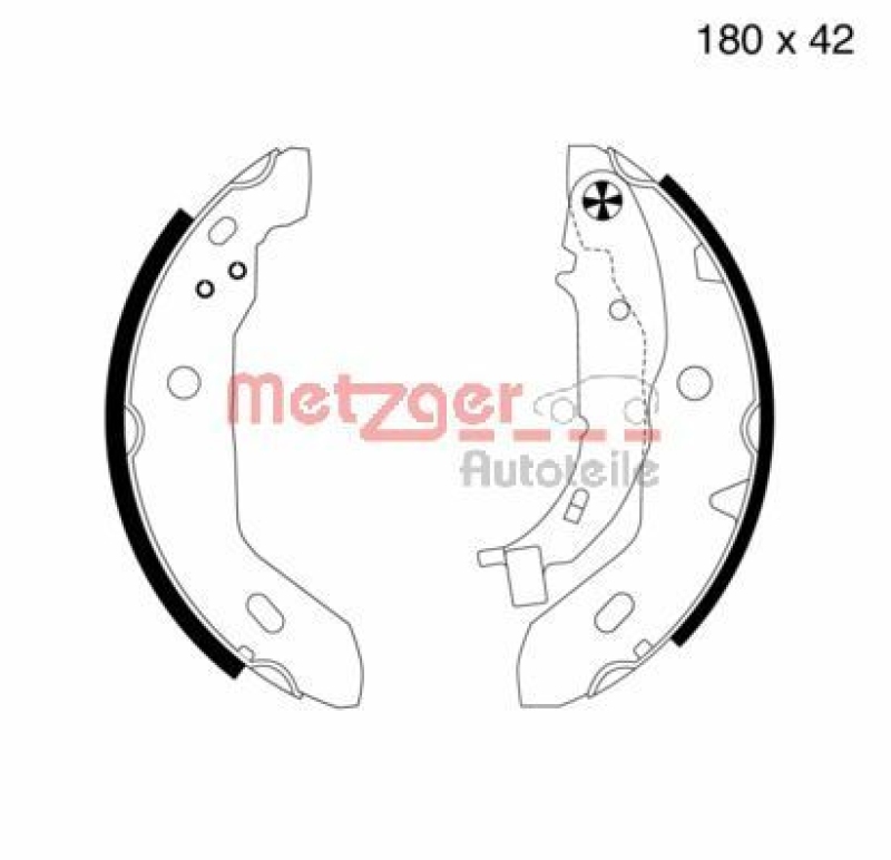 METZGER Bremsbackensatz