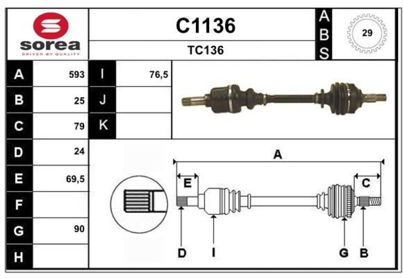 SNRA Drive Shaft