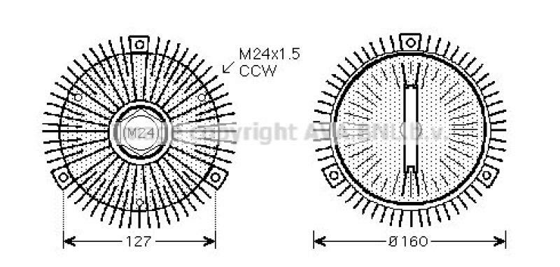 AVA QUALITY COOLING Clutch, radiator fan