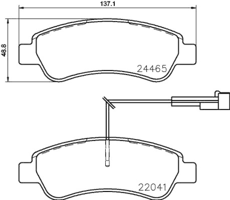 HELLA Brake Pad Set, disc brake