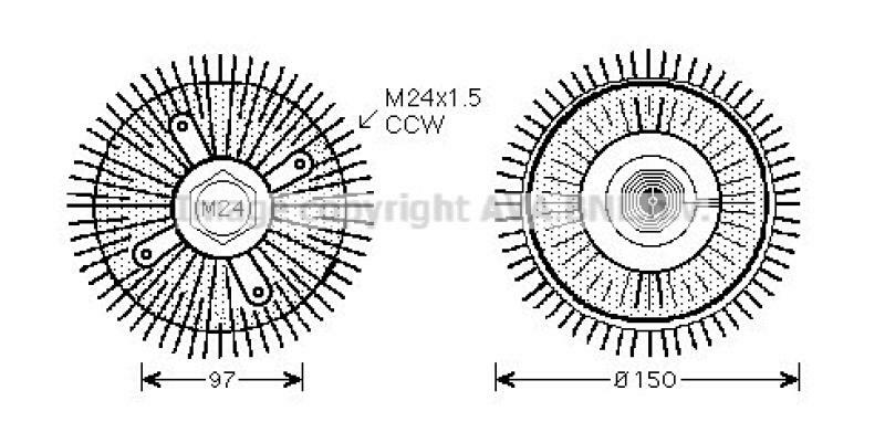 AVA QUALITY COOLING Clutch, radiator fan