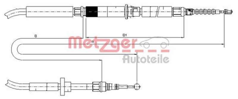 METZGER Cable Pull, parking brake