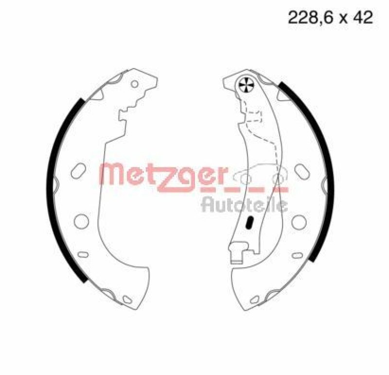 METZGER Bremsbackensatz MG 714